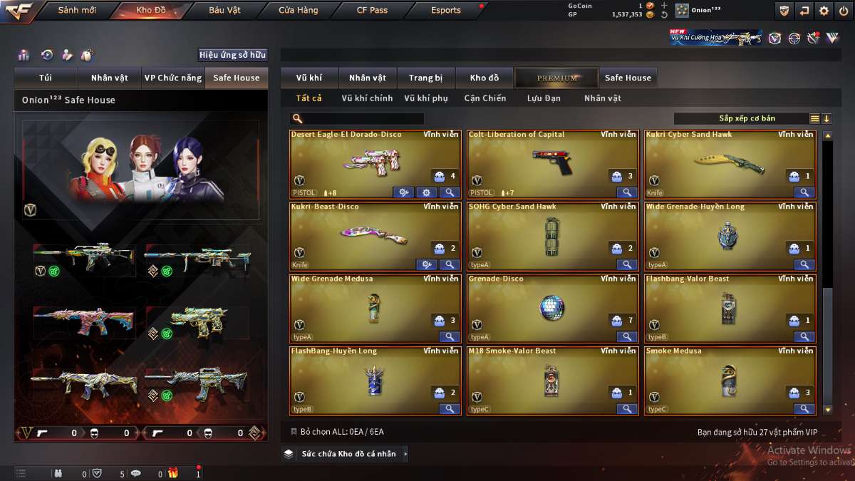 shop acc cf uy tin gia re